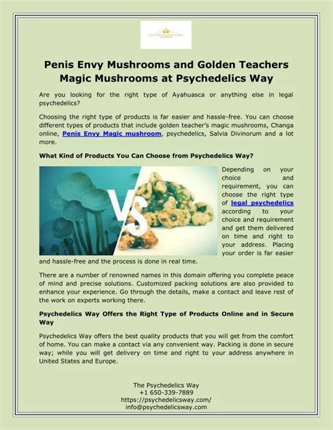 Ppt Penis Envy Mushrooms And Golden Teachers Magic Mushrooms At