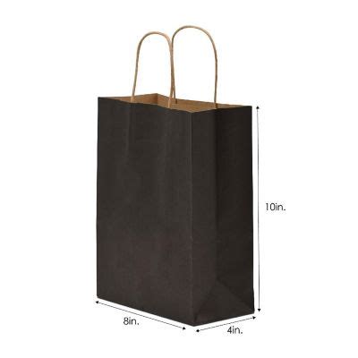 Prime Line Packaging Black Paper Bags Bags With Handles Gift Bags