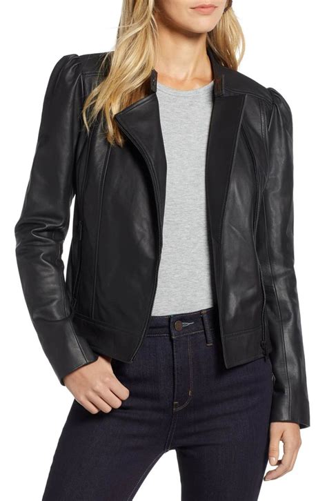 Halogen® Leather Jacket Nordstrom Leather Jacket Leather Jackets Women Women Clothes Sale