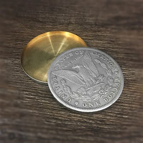 Morgan Dollar And Expanded Shell Tail Set Magic Tricks Coin Appear