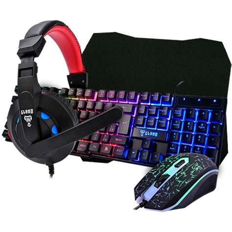 KIT GAMER CLANM CL CJ01 JUNGLE HEADSET 40MM TECLADO LED RAINBOW MOUSE