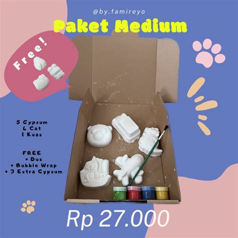 Jual Diy Gypsum Painting Lukis Gypsum Paket Medium Shopee Indonesia