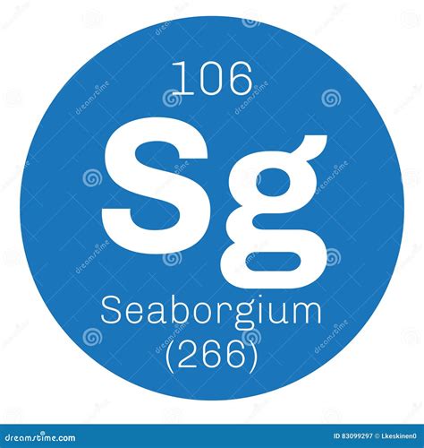 Seaborgium Sg Chemical Element. Seaborgium Sign With Atomic Number ...