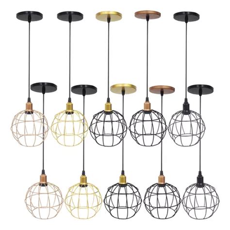 2 Pendentes Aramado Globo Balcão Luxo Lustre Retrô Canopla Frete grátis