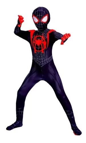 Fantasia Homem Aranha Miles Morales Cosplay Infantil Parcelamento Sem