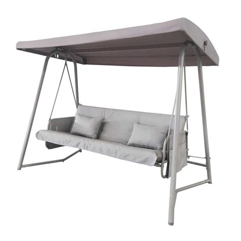 Misopily Modern Person Metal Outdoor Patio Swing Chair Bed With