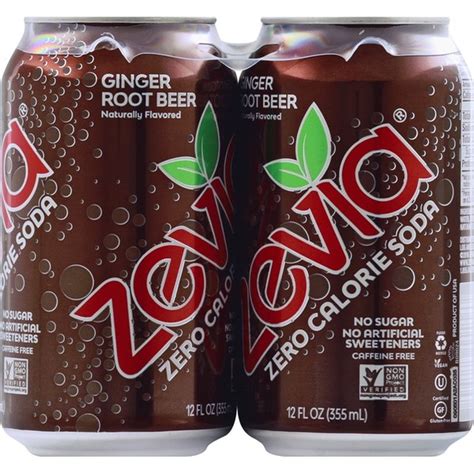 Zevia Zero Calorie Soda Creamy Root Beer