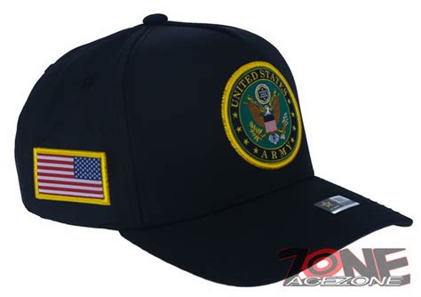 US ARMY 5 PANEL ROUND USA FLAG CAP HAT BLACK – AceZone.com