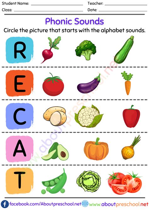 Free phonic worksheet for preschoolers, Download Free phonic worksheet ...