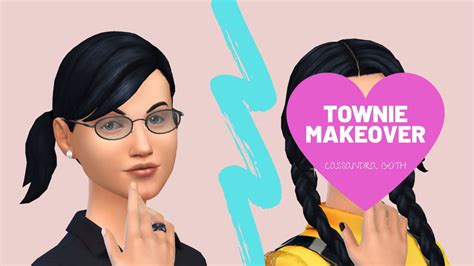 Townie Makeover Sims 4 Cassandra Goth With CC Links Included