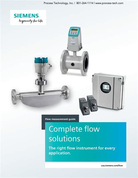 The Process Technology Blog Siemens Flow Measurement Product Guide