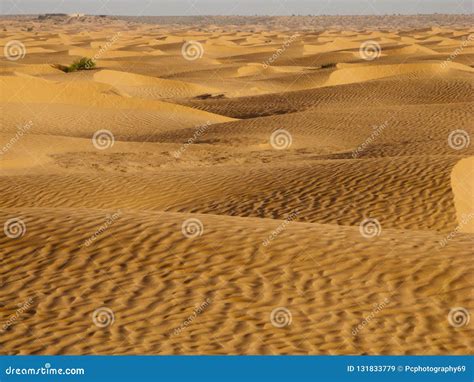 Dunes De Sable Et Forteresse Romaine En Dehors De L Oasis De Ksar