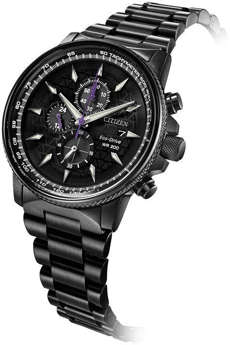 Citizen Eco Drive Marvel Black Panther 43mm Black Stainless Steel Watch