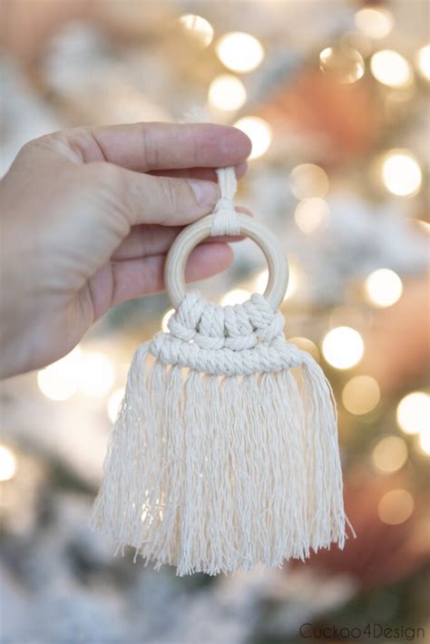 How To Make Christmas Ornaments With Macrame Yarn Cuckoo4Design