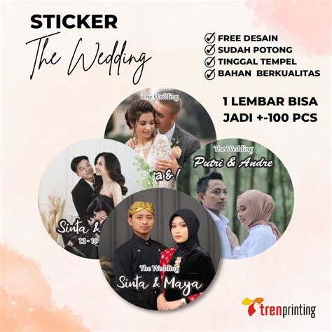 Jual Stiker The Wedding Sticker Souvenir Pernikahan Nikah Tinggal