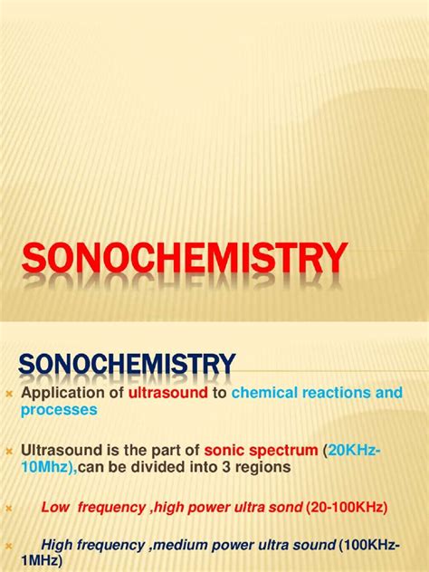 sonochemistry