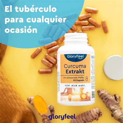 Cúrcuma 17 000mg Extracto al 95 con Pimienta Negra de Glory Feel