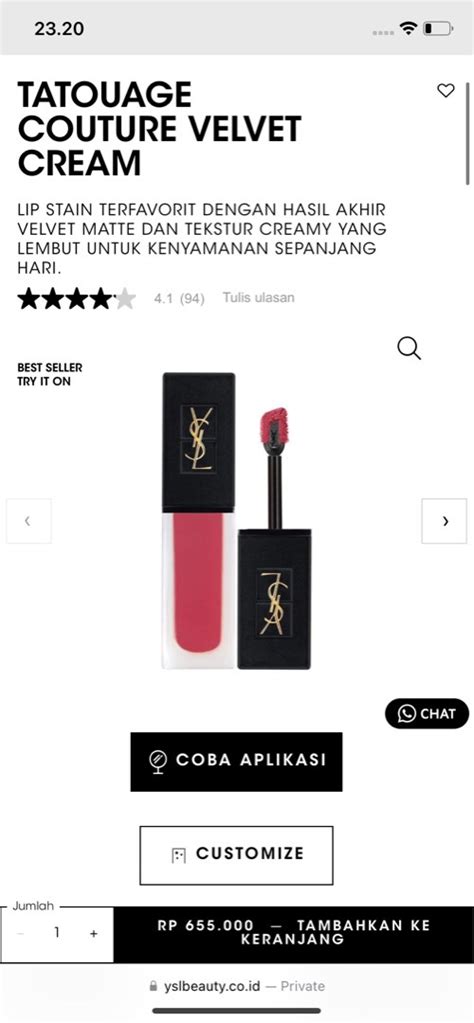 Ysl Tatouage Couture Velvet Cream Shade Nude Emblem Kesehatan