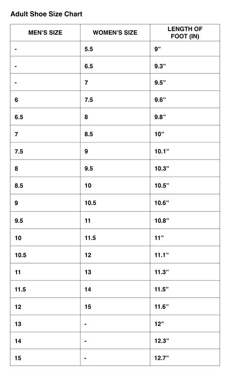 Sizing Chart - Training Shoes | RUDIS