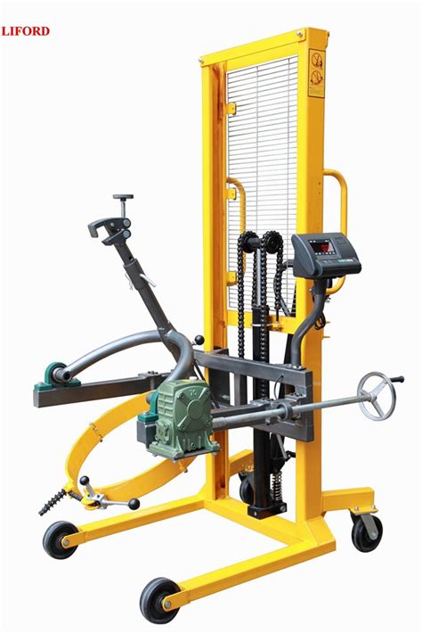 450kg Manual Portable Drum Stacker Hydraulic Drum Lifter Drum Rotator