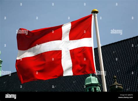 Danish Flag, Copenhagen, Denmark Stock Photo - Alamy