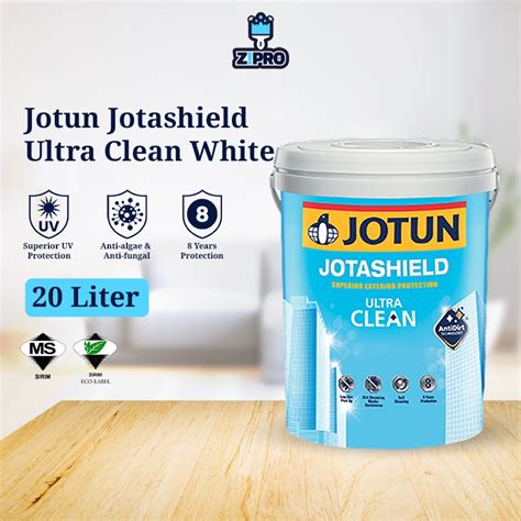 Jotun Jotashield Ultra Clean White 20Litre Wall Paint Cat Dinding