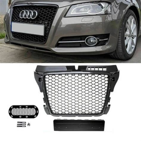 Calandre Noir Brillant Audi A3 8P Look RS3 08 12