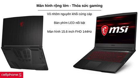 MSI Gaming GF65 10UE 286VN Intel Core I5 10500H 16GB DDR4 SSD 512GB