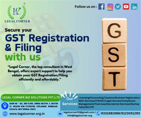 Gst Registration Consultants Service At Rs 1000 Month In Kolkata ID