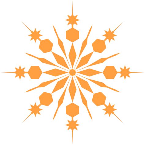 Orange Snowflake Clip Art At Vector Clip Art Online