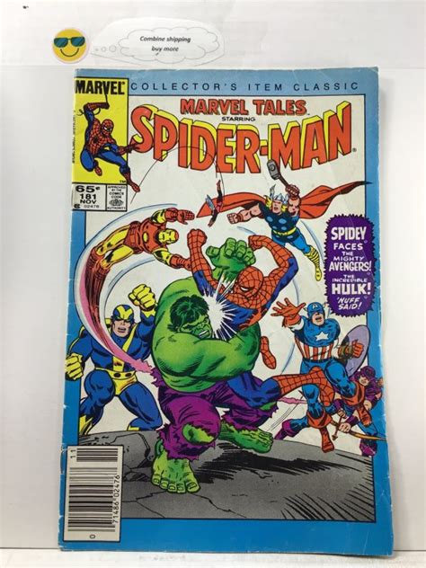 Marvel Tales 181 1985 Spiderman Man Joins The Avengers Hulk