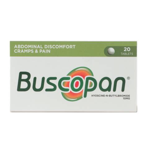 Buscopan Hyoscine Butylbromide 10mg Tablets 20s Glovida Rx Grx