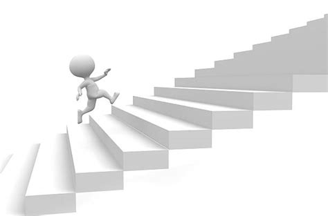 Best Cartoon Of 3d Man Walking Up Stairs Stock Photos Pictures