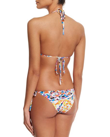 Emilio Pucci Light Mosaico Bikini Set Giallo Arancio