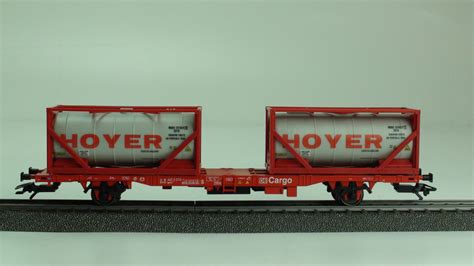 Märklin 47707 Containerdraagwagen met twee 20 HOYER containers