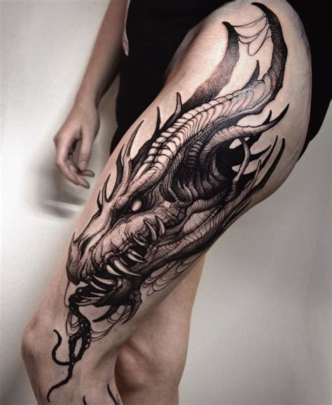 41 Thigh Dragon Tattoos Tattoo Designs