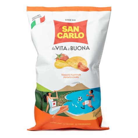 Чипсы картофельные San Carlo со вкусом томата 150г - купить с доставкой ...