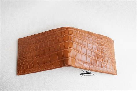 Honey Brown Alligator Wallet For Men Handmade Alligator Leather Bifold Wallet Wl295 Babu