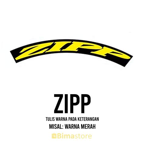 Jual Sticker Decal Rims ZIPP Lebar 2 3 Cm Diameter 16 18 20