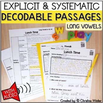 Decodable Passages With Comprehension Questions Cvce Vowel Team