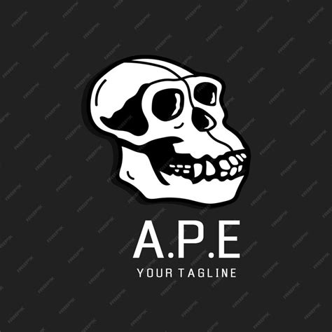 premium vector ape skull logo illustration design