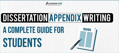 How To Include A Perfect Dissertation Appendix Expert Advice Are Here