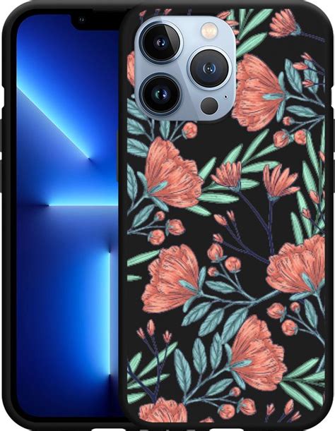 Cazy Hoesje Zwart Geschikt Voor Iphone Pro Poppy Roses Bol