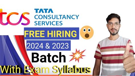 Tcs Free Hiring For Batch Tcs Biggest Hiring Tcs Off