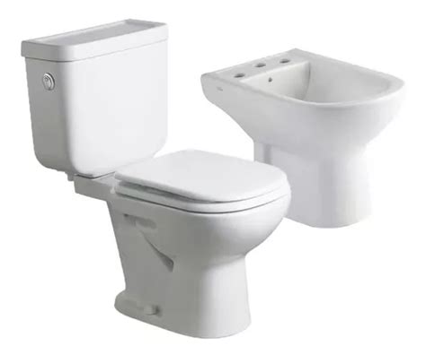 Combo Bari Inodoro Largo Tapa Deposito Bidet Ag Ferrum Cuotas Sin