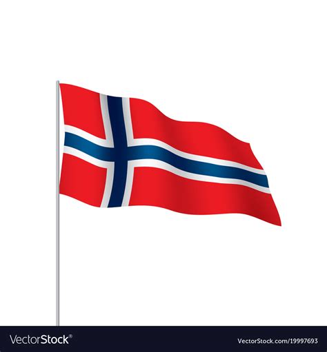 Norway flag Royalty Free Vector Image - VectorStock