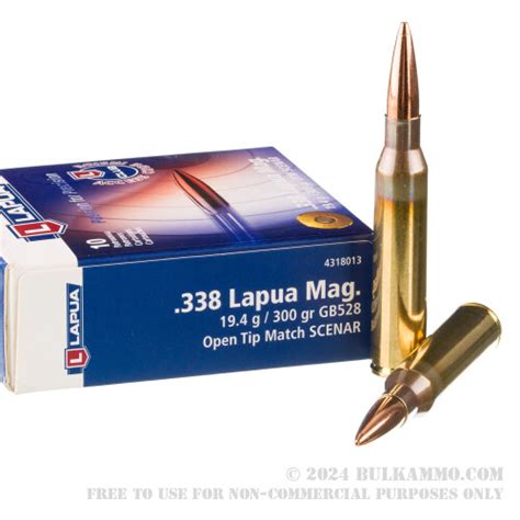 10 Rounds Of Bulk 338 Lapua Ammo By Lapua 300 Gr Otm