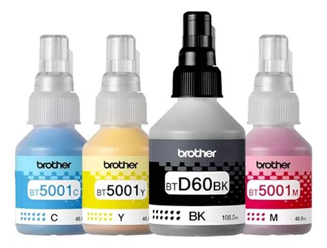 Kit De 4 Tintas Originales Brother d60bk Bt5001 C M Y Envío gratis