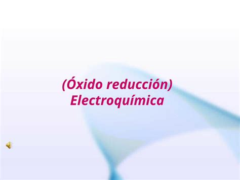 PPT Óxido reducción Electroquímica DOKUMEN TIPS