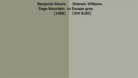 Benjamin Moore Sage Mountain 1488 Vs Sherwin Williams Escape Gray SW